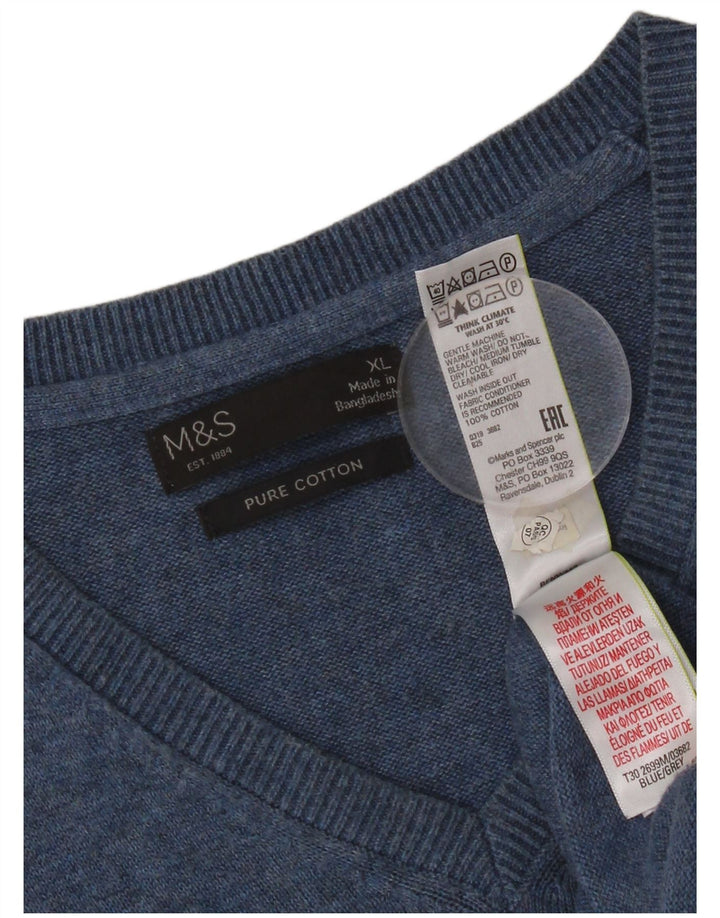 Marks & Spencer Camiseta sin mangas para hombre XL Algodón azul