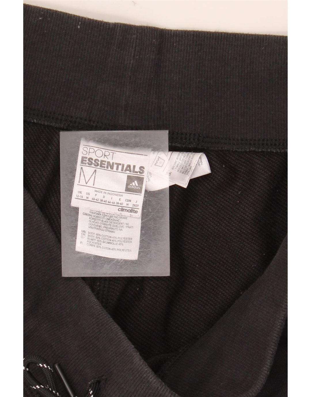 ADIDAS Pantalones de chándal gráficos para mujer Joggers UK 12/14 Mediano Negro