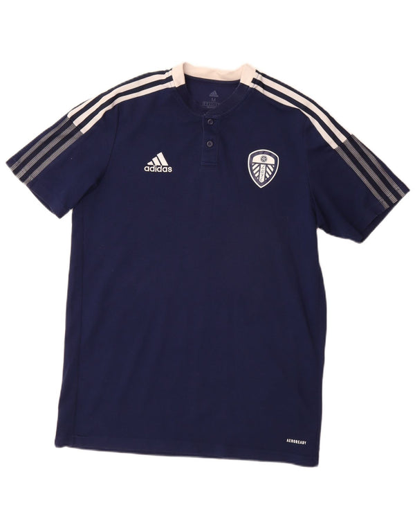 ADIDAS Camiseta del club de fútbol Leeds United para hombre Camiseta mediana de algodón azul marino