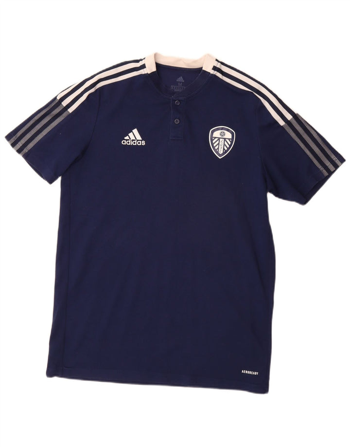 ADIDAS Camiseta del club de fútbol Leeds United para hombre Camiseta mediana de algodón azul marino