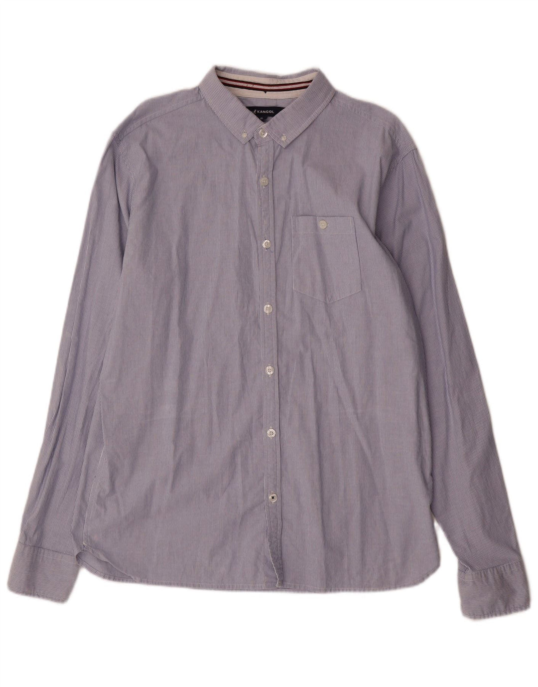 KANGOL Camisa Hombre XL Algodón Rayas Azules