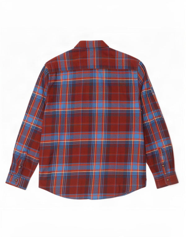 Wrangler Camisa de franela delgada para hombre XL Algodón a cuadros rojos