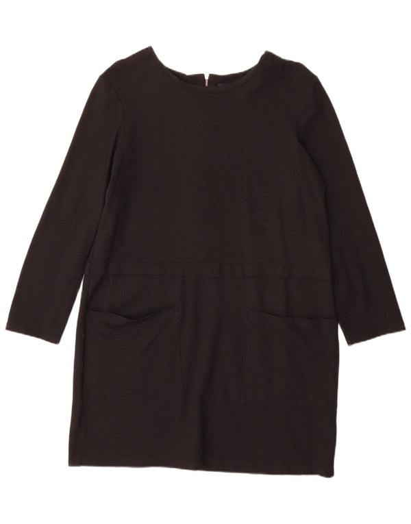 French Connection Vestido recto de manga 3/4 para mujer UK 44 Grande Viscosa negra