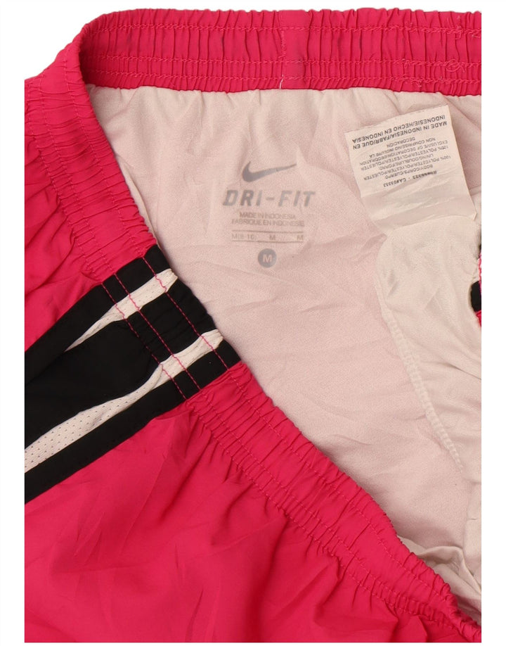 Pantalones cortos deportivos Nike Dri Fit para mujer US 8/10 Poliéster color rosa medio