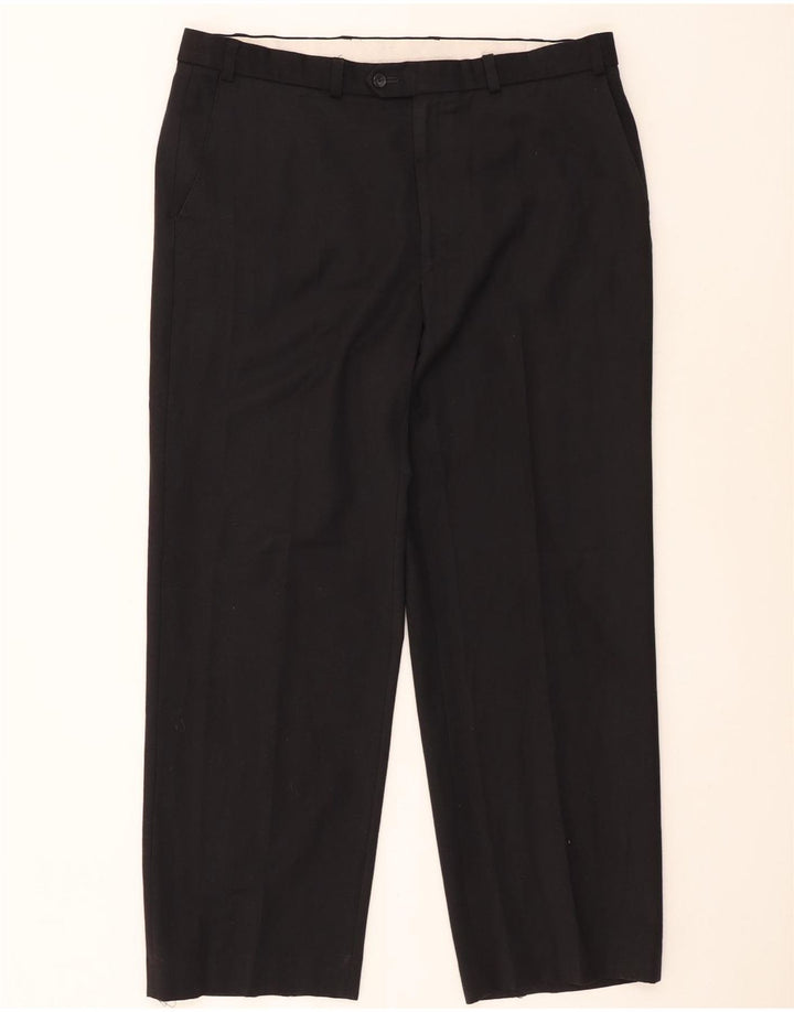Marks & Spencer Pantalón chino recto para hombre W38 L29 Poliéster negro