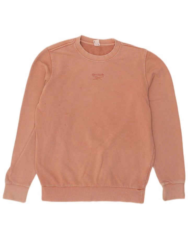 Reebok Hombre Sudadera Jumper Small Rosa Algodón