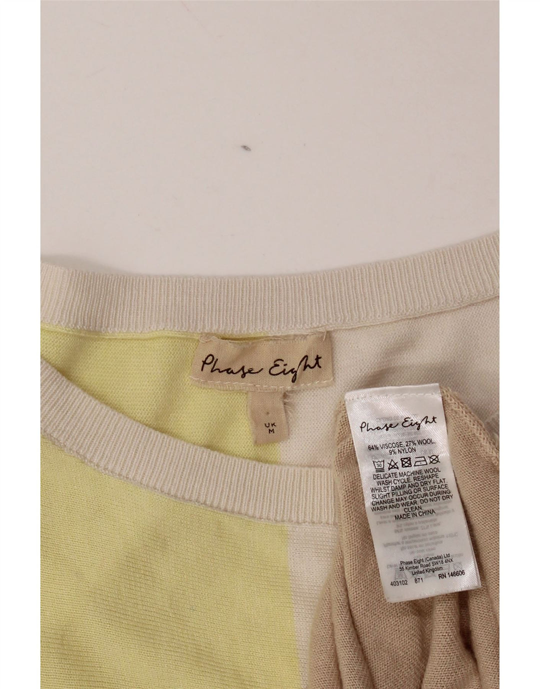 PHASE EIGHT Suéter tipo jersey con cuello barco para mujer UK 40 Mediano Multicolor