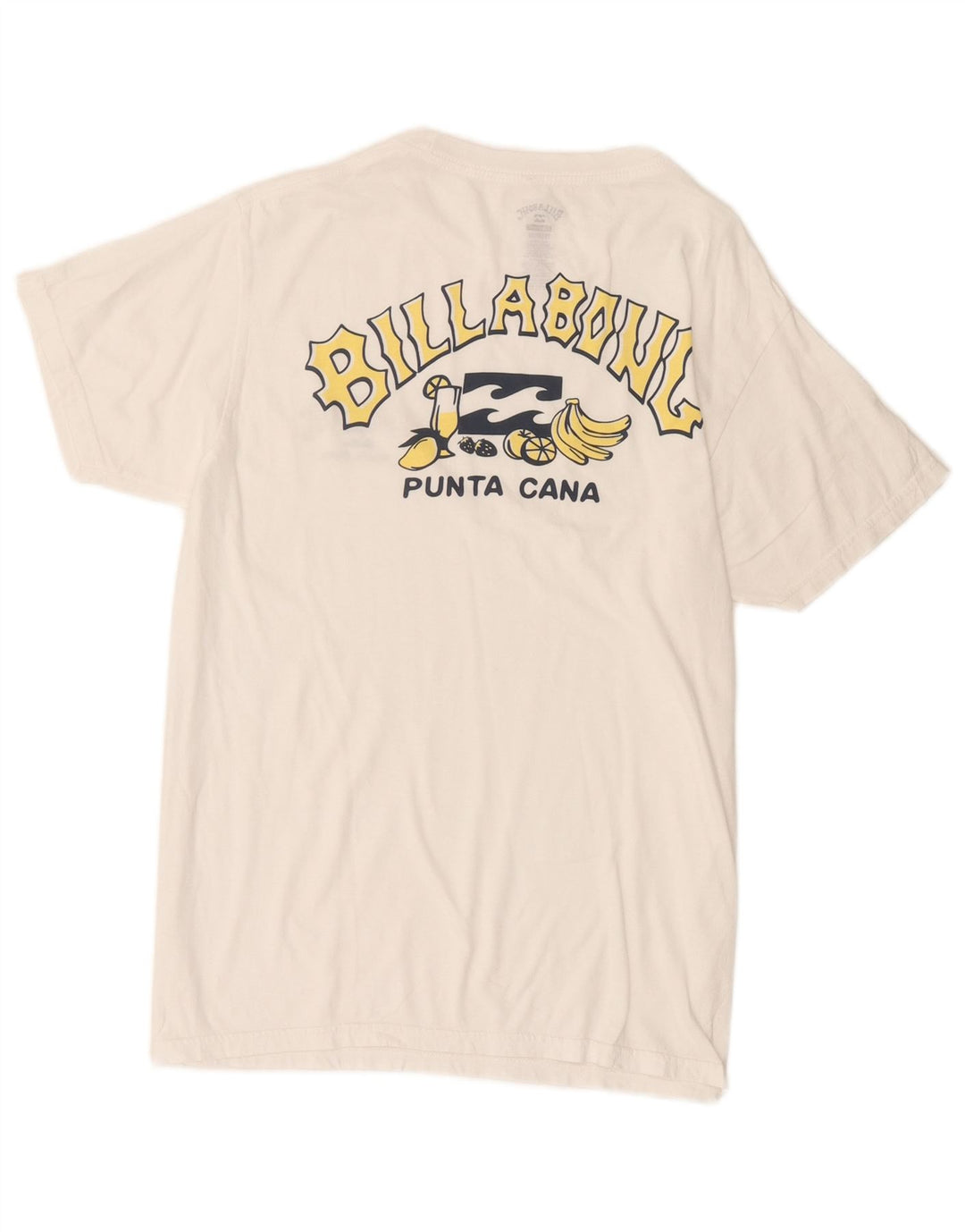 Billabong Hombre Camiseta Gráfica Top Medium Blanco Algodón