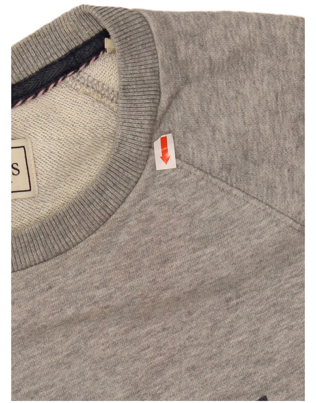 JACK WILLS Sudadera gráfica para hombre Jumper Large Gris Algodón
