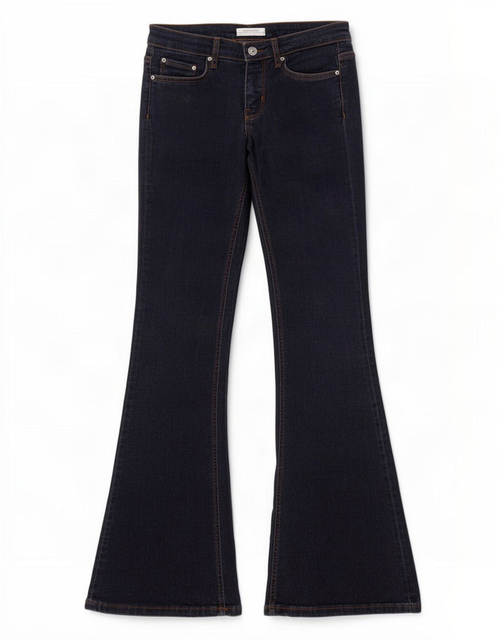 Zara Jeans Acampanados Para Mujer EU 38 Small W28 L34 Azul Marino