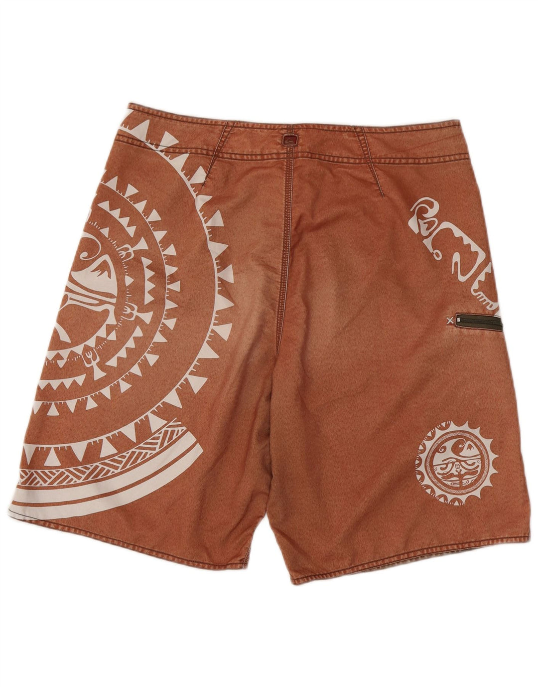 Quiksilver Hombre Bañador Gráfico Poliéster Geométrico Marrón Medio
