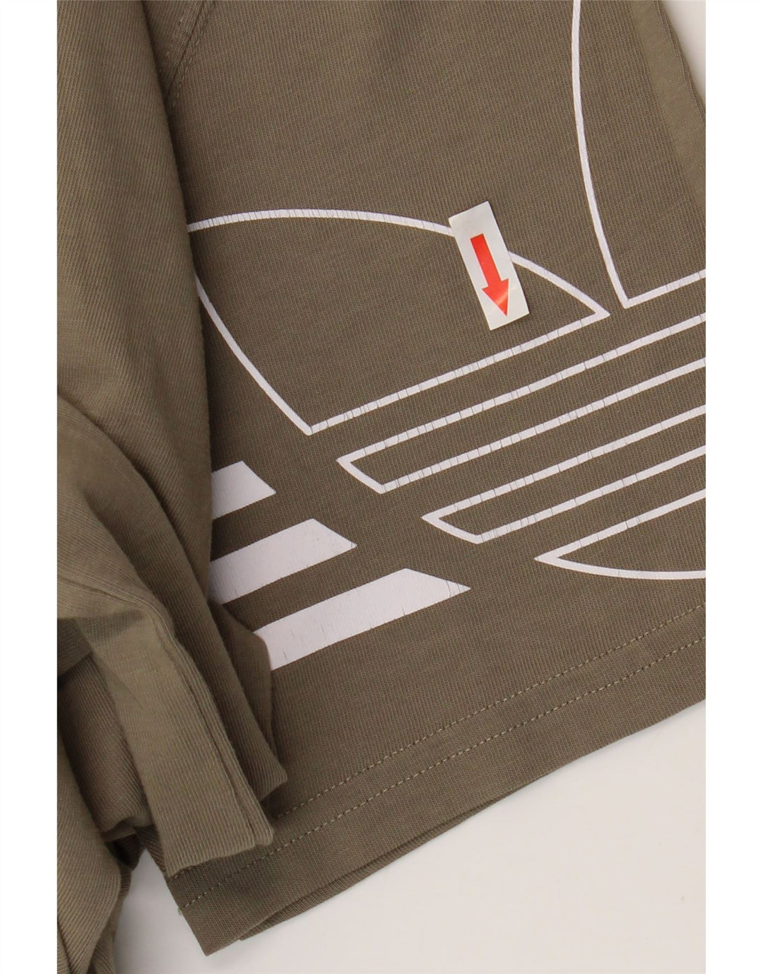 Adidas Hombre Camiseta Gráfica Top Medium Khaki Algodón