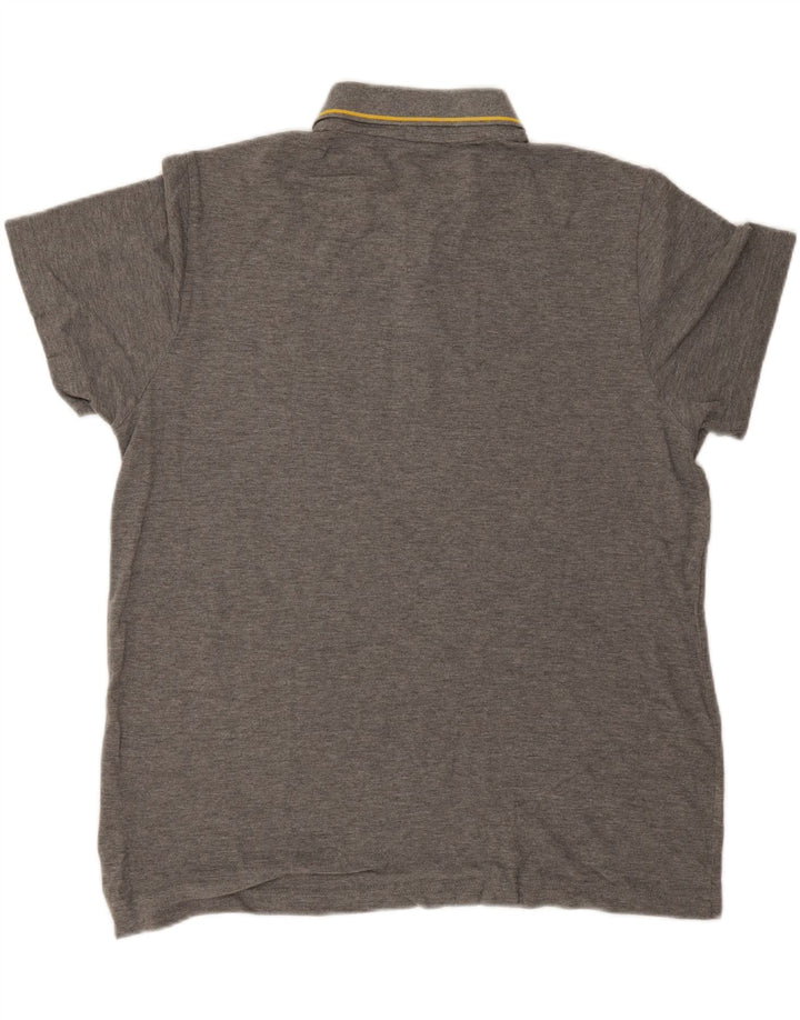 Puma Polo para hombre de algodón a rayas gris grande