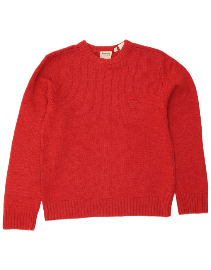 Timberland Jersey De Cuello Redondo Para Hombre Suéter De Lana Roja Grande