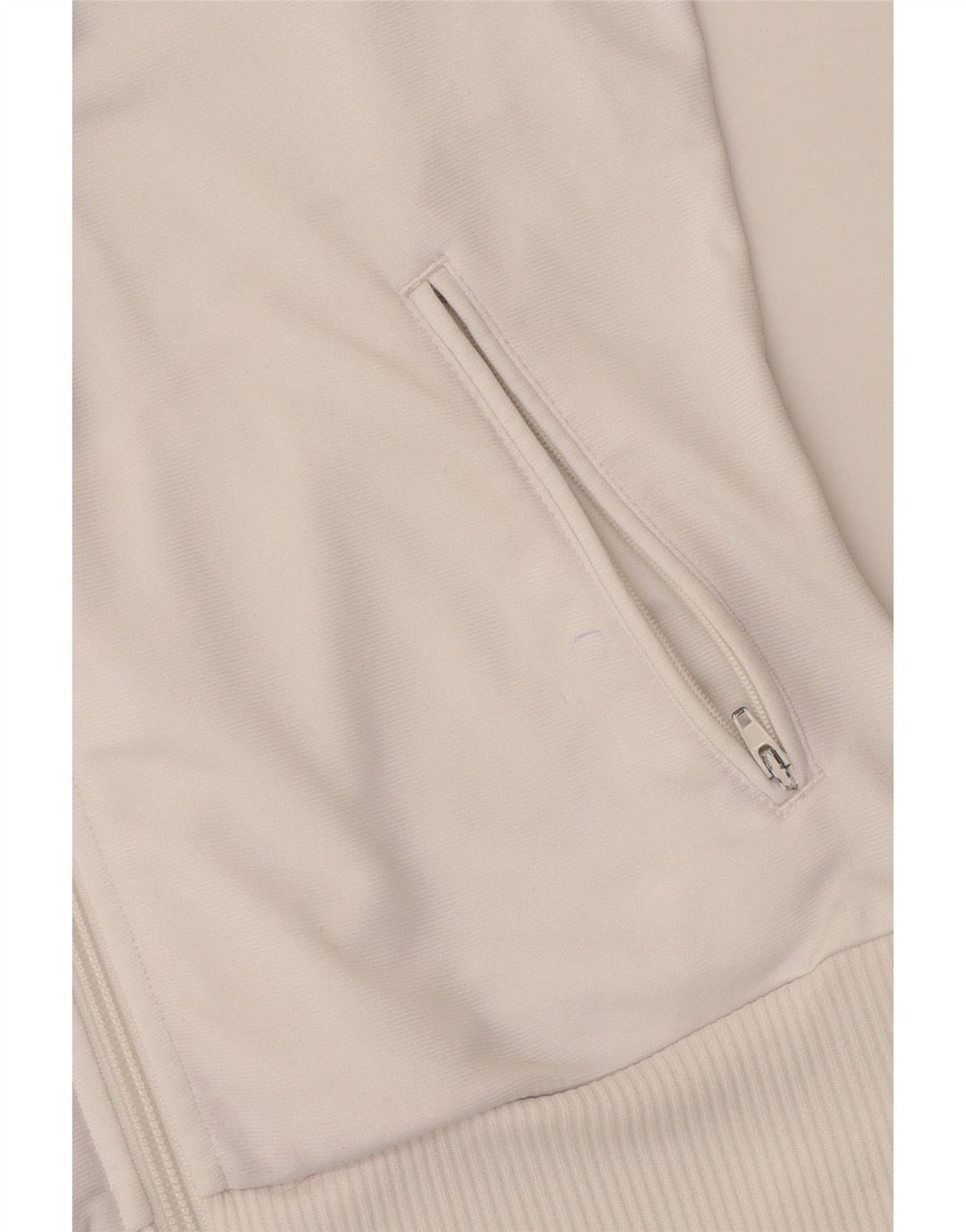 Adidas - Chaqueta de chándal gráfica para mujer, talla 38, color blanco mediano