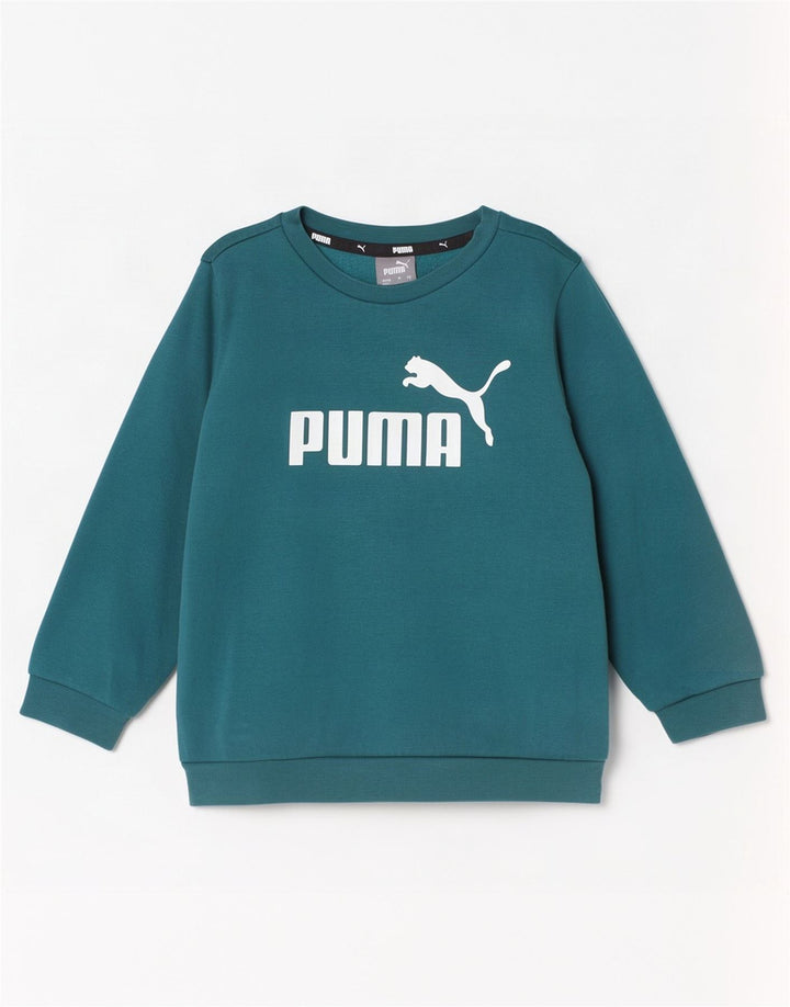 Puma Boys Graphic Sudadera Jumper 2-3 años Verde Algodón