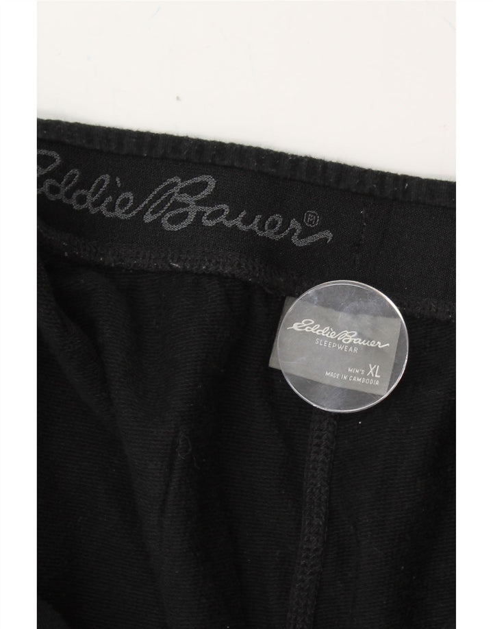 EDDIE BAUER Mens Tracksuit Trousers XL  Black Cotton Vintage Eddie Bauer and Second-Hand Eddie Bauer from Messina Hembry 