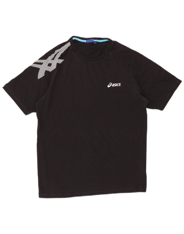 ASICS Camiseta gráfica para hombre Top Medium Black Cotton