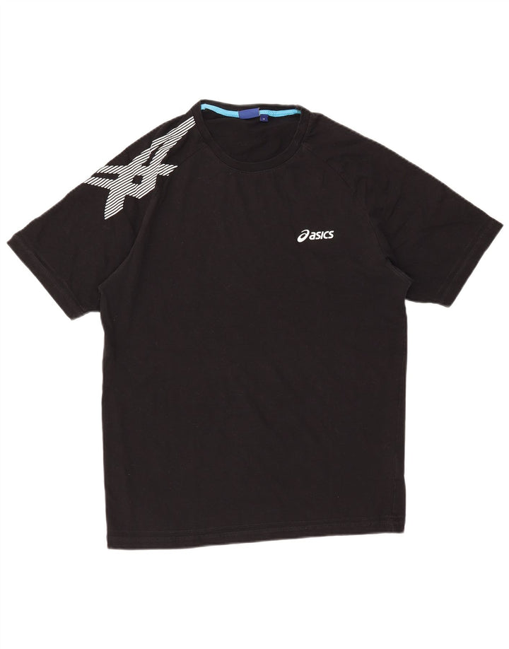 ASICS Camiseta gráfica para hombre Top Medium Black Cotton