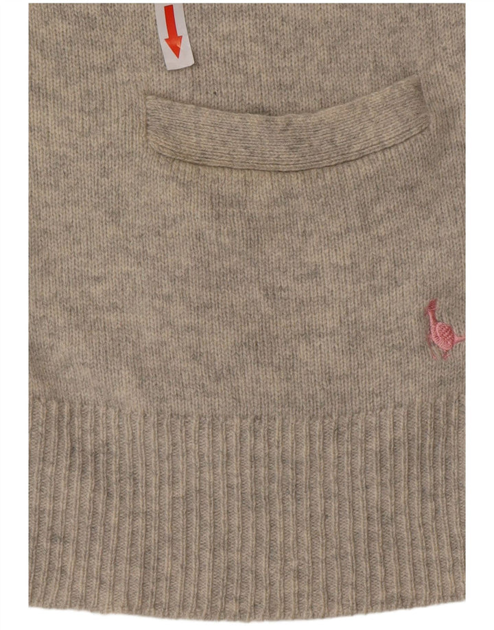 Jack Wills Cárdigan para mujer, talla 10, lana gris pequeña