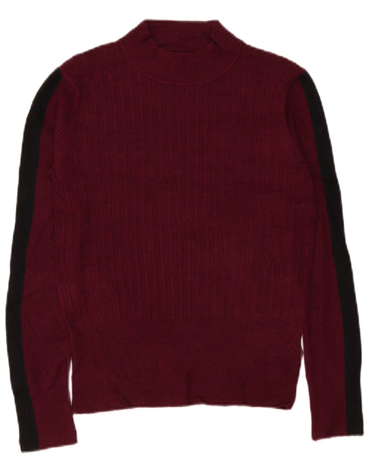 Marks & Spencer Suéter con Cuello Alto para Mujer UK 10 Small Púrpura