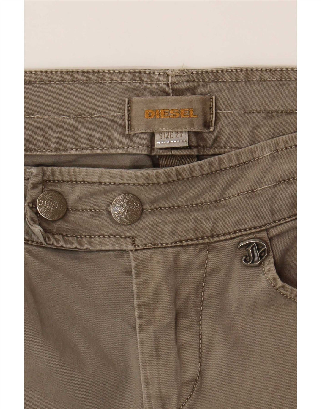 Diesel Pantalones Casuales Slim Para Mujer W27 L30 Gris