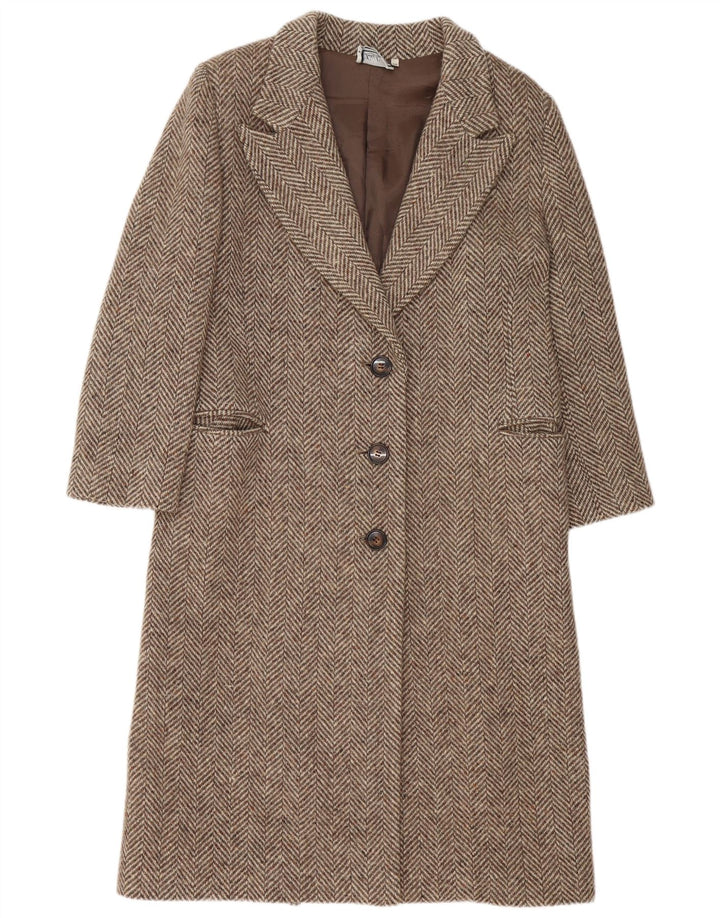Abrigo Mujer Luisa Spagnoli IT 44 Lana Virgen Espiga Beige Medio