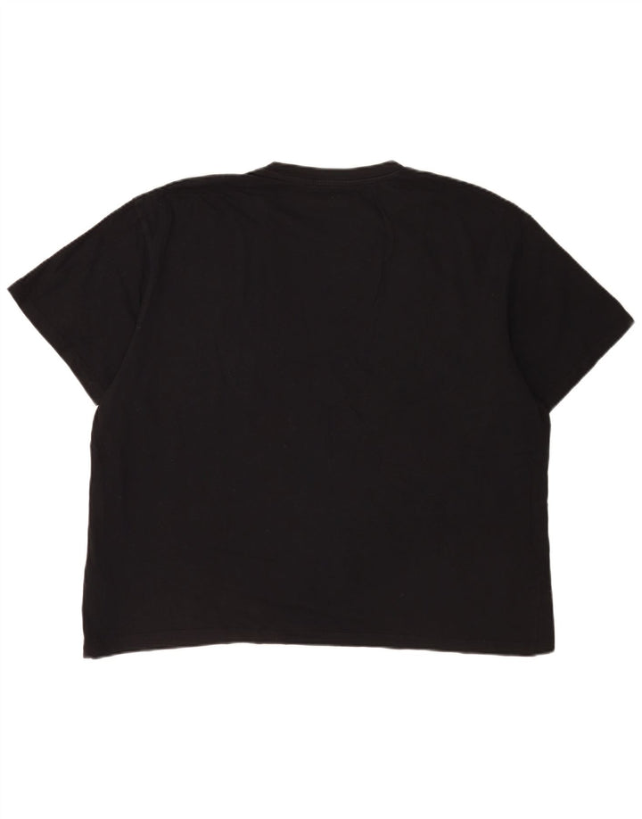 Wrangler - Camiseta para hombre, talla grande, algodón negro
