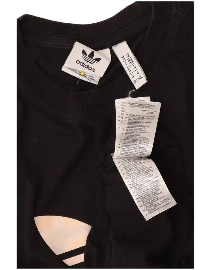 Adidas - Camiseta gráfica para hombre, talla mediana, algodón negro