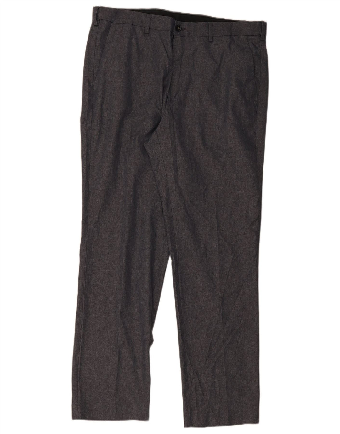 Marks & Spencer Pantalón chino recto para hombre W36 L30 Poliéster gris