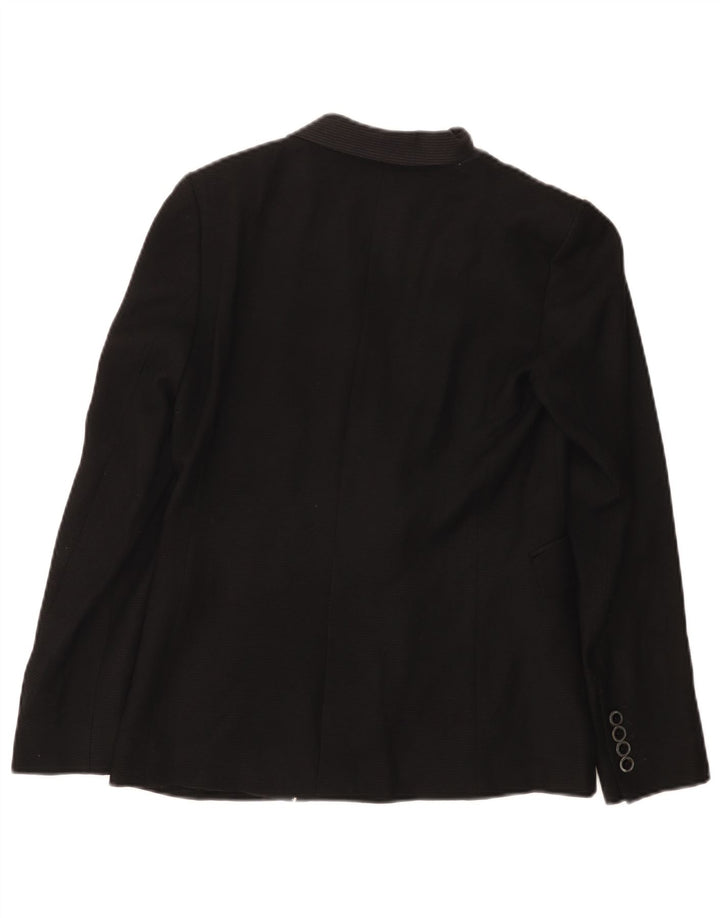 MASSIMO DUTTI Chaqueta Blazer de 1 Botón para Mujer EU 36 XS Lana Negra