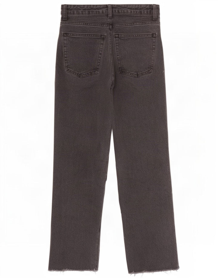 Topshop Vaqueros recortados desgastados para mujer W25 L24 Poliéster gris