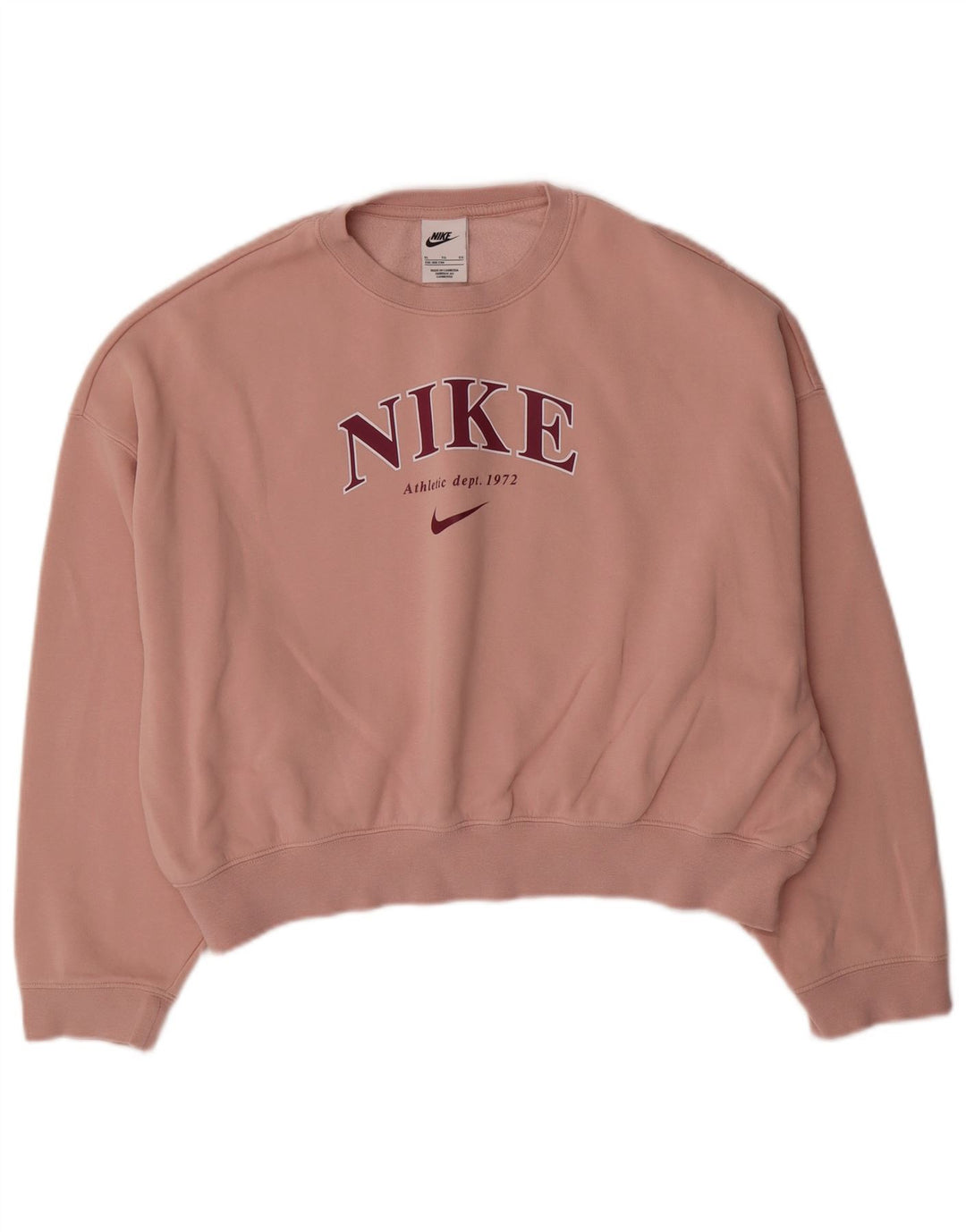 NIKE Sudadera con gráfico extragrande para niñas 13-14 años XL Algodón rosa