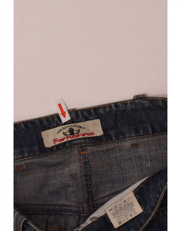 Fornarina Shorts Vaquero Mujer W30 Azul Medio Algodón