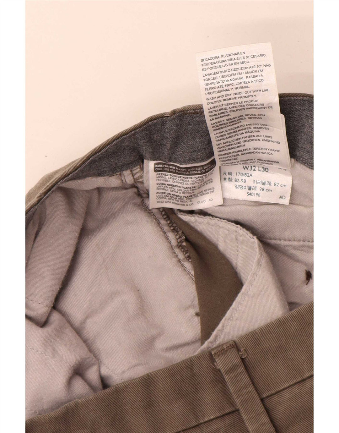 Dockers Pantalón chino regular para hombre W32 L28 Algodón caqui