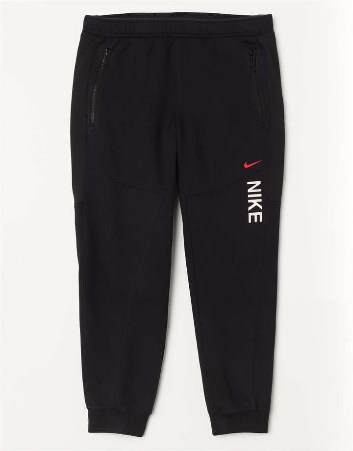 Nike Pantalones De Chándal Con Gráficos Joggers De Algodón Negro Mediano