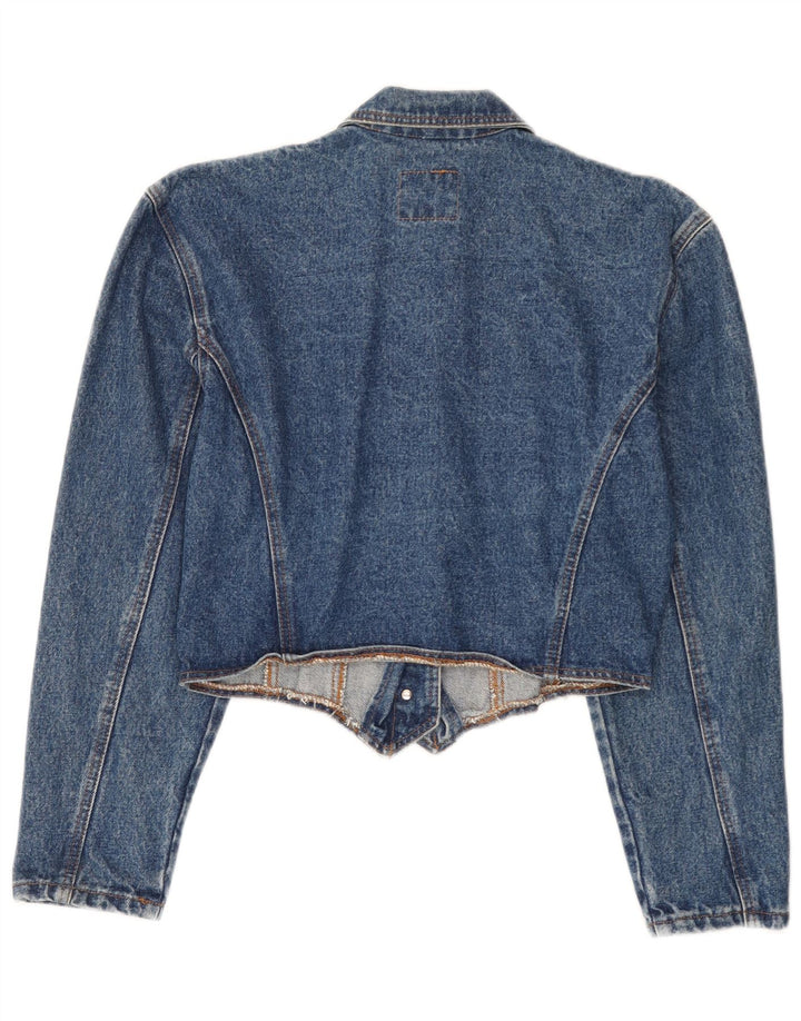 Doringo Chaqueta vaquera corta para mujer UK 10 Small Blue Cotton
