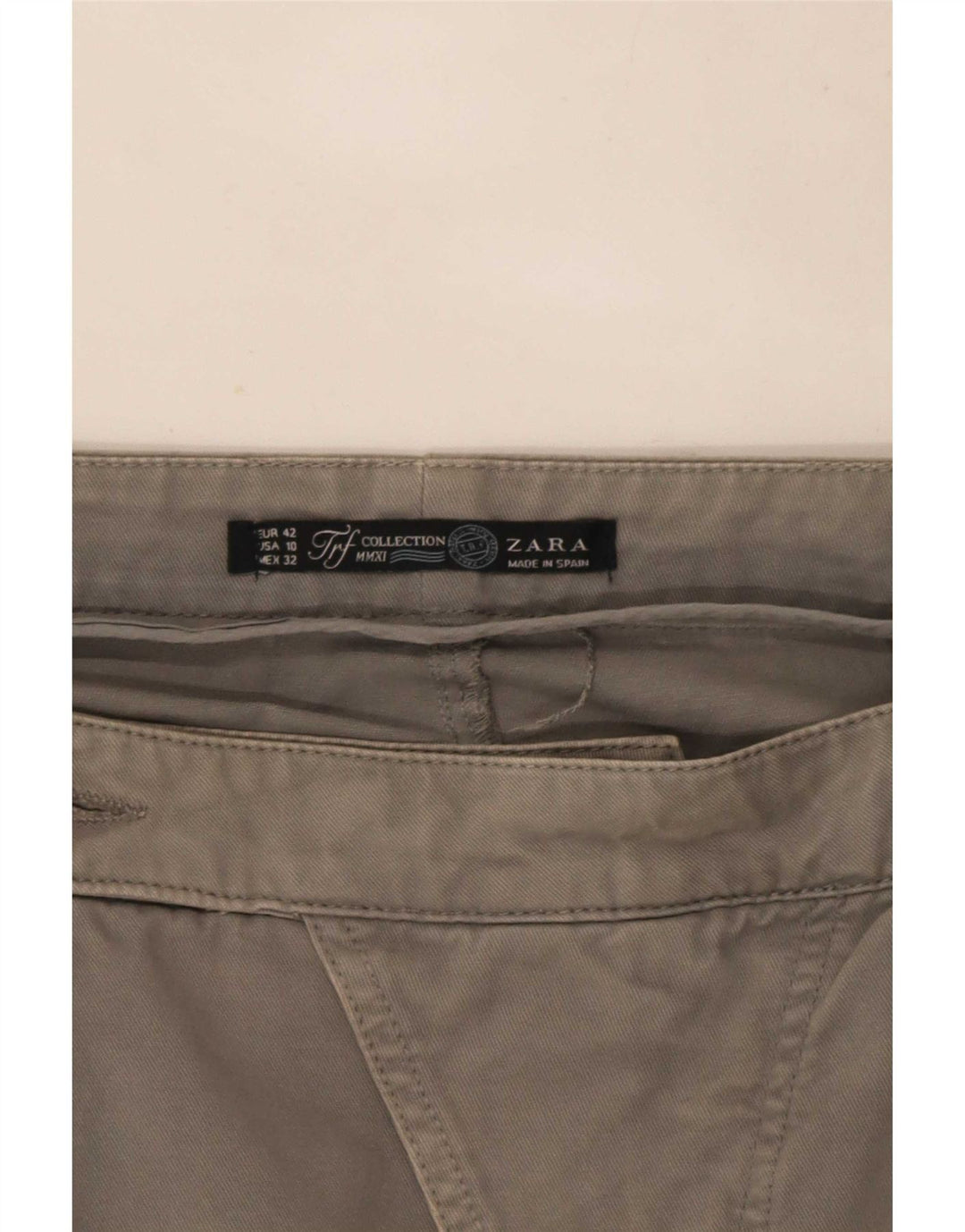 Zara Minifalda Trafaluc Pegged para Mujer EU 42 Grande W32 Gris