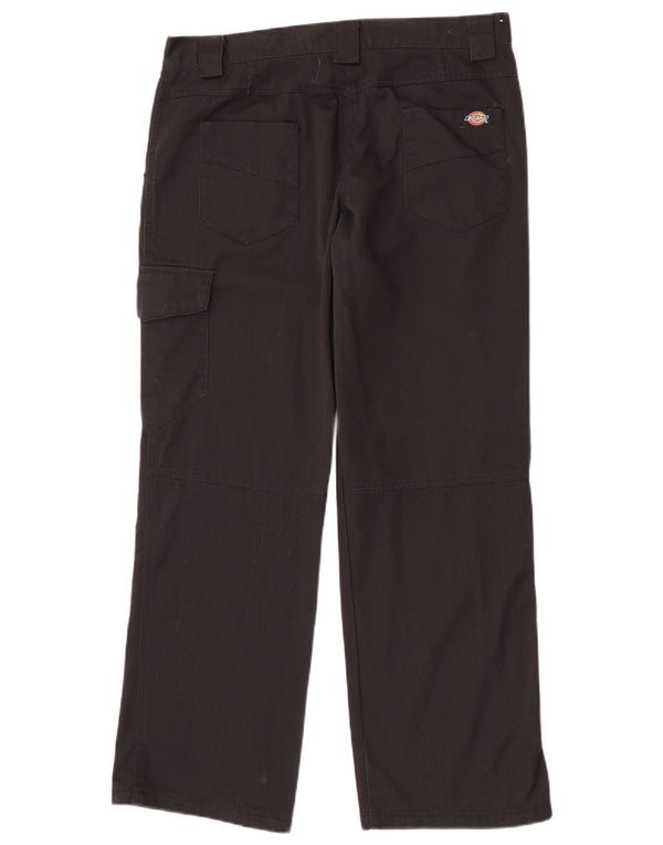 Dickies Pantalones cargo rectos para mujer UK 40 Large W32 L30 Poliéster negro