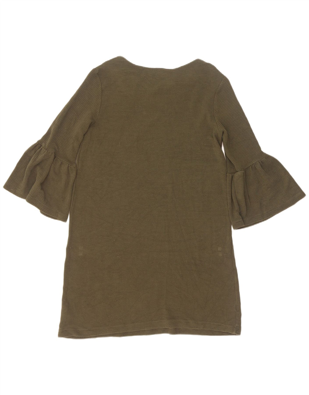 French Connection Vestido recto de manga 3/4 para mujer UK 42 Viscosa caqui mediana
