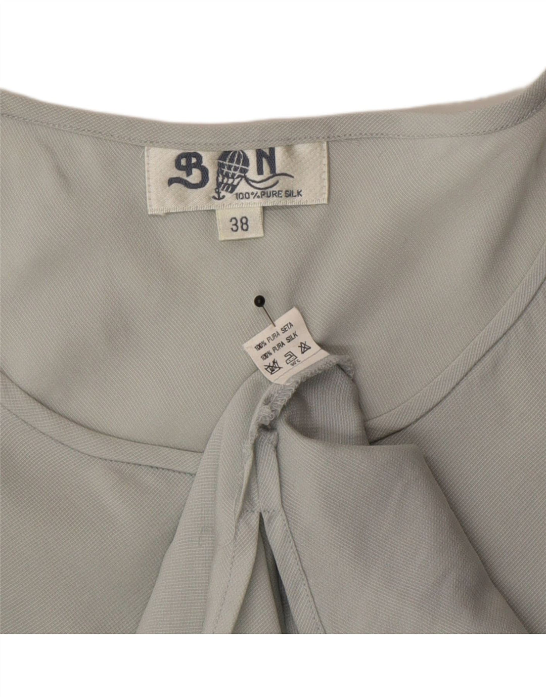Blusa para mujer Balloon Top EU 38 Seda gris medio