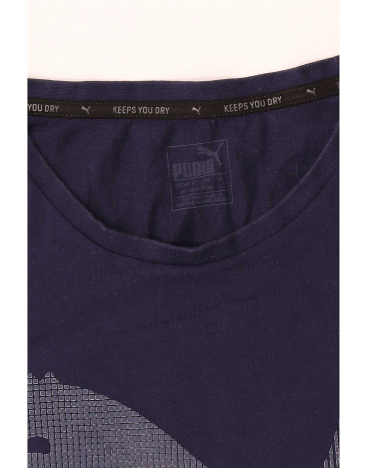 Puma - Camiseta gráfica para hombre, talla grande, azul marino