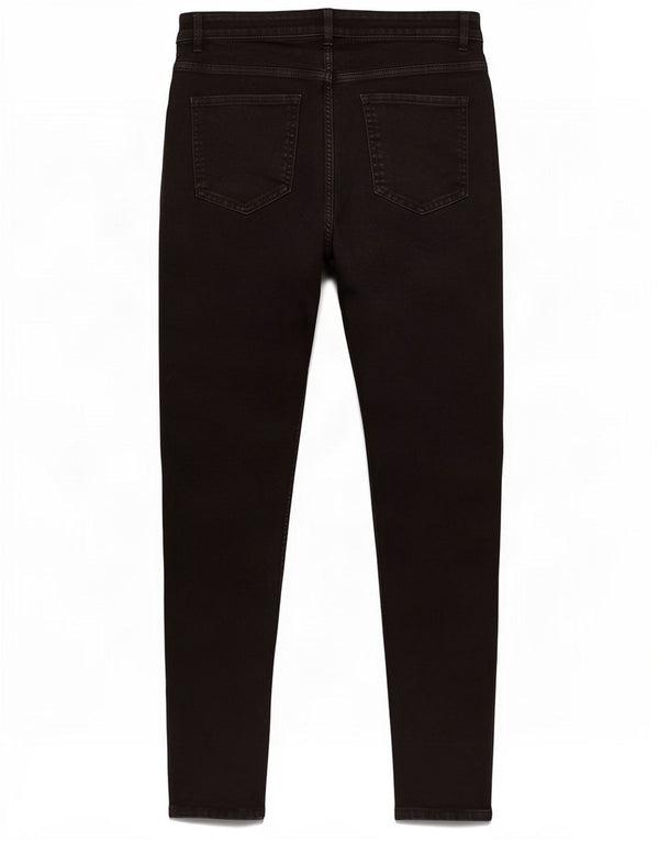 Marks & Spencer Jeans ajustados para mujer UK 12 Medium W30 L25 Algodón negro