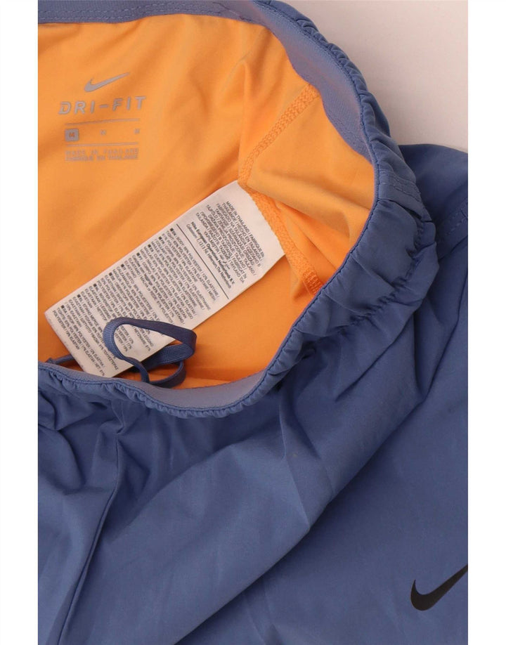 Nike - Pantalones cortos deportivos Dri Fit para mujer, talla 40, poliéster, color azul medio