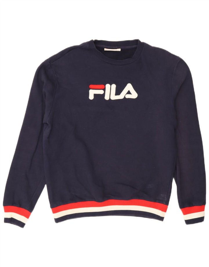 Fila Hombre Graphic Sudadera Jumper Medium Azul Marino Algodón
