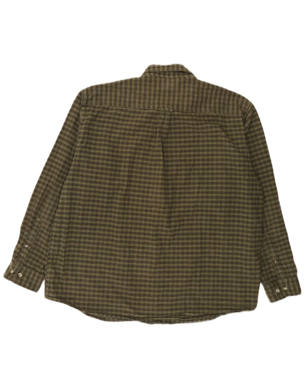 Columbia Camisa para hombre 2XL Algodón a cuadros verdes