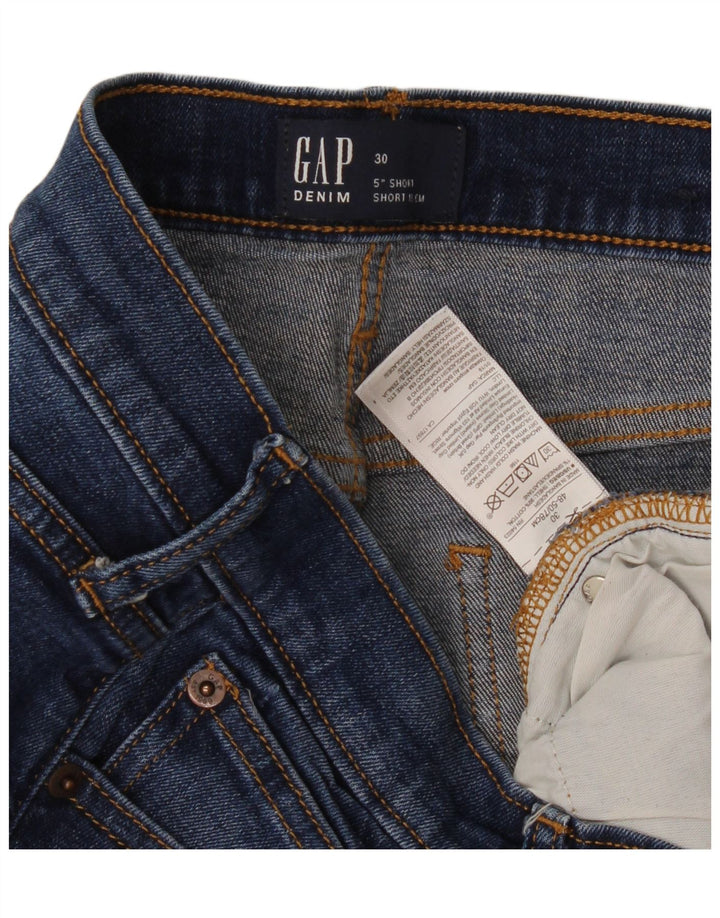 Shorts Vaqueros Gap Mujer W30 Algodón Azul Medio