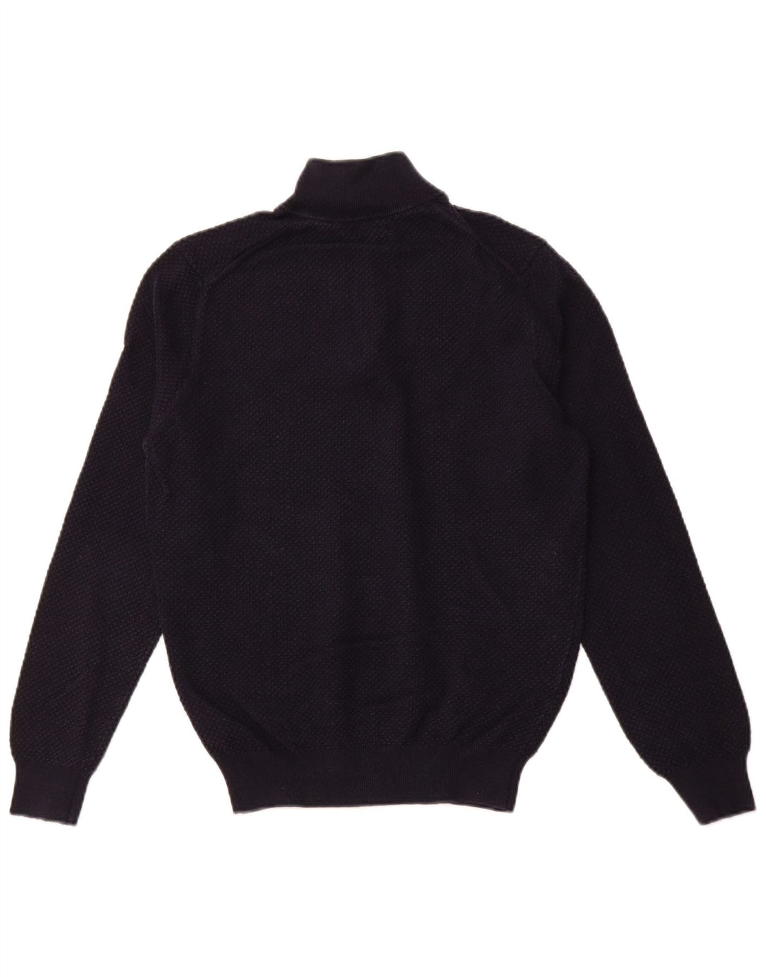 MASSIMO DUTTI Suéter tipo jersey con cuello y cremallera para mujer UK 40 Algodón azul marino mediano