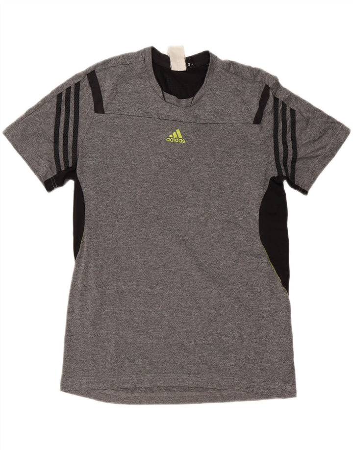 ADIDAS Camiseta Climacool para hombre Top Gris medio Colorblock Poliéster