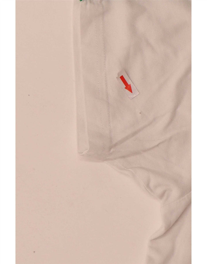Ellesse - Camiseta gráfica para hombre, talla pequeña, algodón blanco